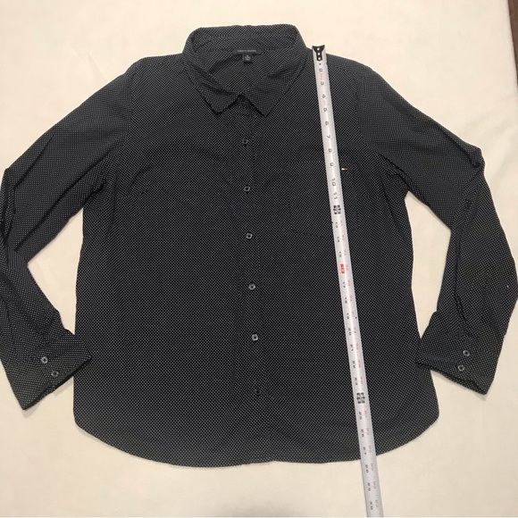 Tommy Hilfiger button down, navy with white dots, XL - Picture 2 of 8